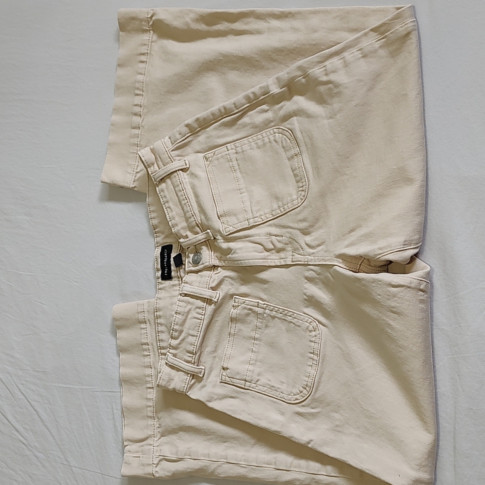 Free Assembly high rise wide leg beige jeans
